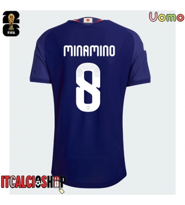 Giappone Takumi Minamino #8 Prima Maglia Mondiali 2026 Manica Corta
